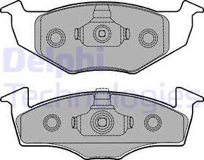 Delphi LP1249 - Kit de plaquettes de frein, frein à disque cwaw.fr