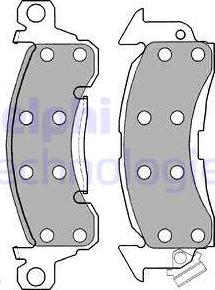 Delphi LP1256 - Kit de plaquettes de frein, frein à disque cwaw.fr