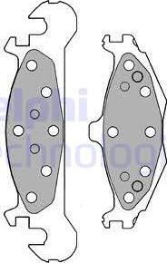 Delphi LP1262 - Kit de plaquettes de frein, frein à disque cwaw.fr