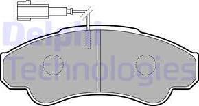 Delphi LP1751 - Kit de plaquettes de frein, frein à disque cwaw.fr