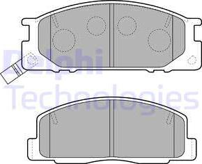 Delphi LP1758 - Kit de plaquettes de frein, frein à disque cwaw.fr