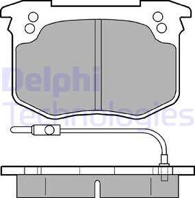 Delphi LP175 - Kit de plaquettes de frein, frein à disque cwaw.fr