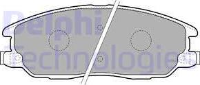 Delphi LP1769 - Kit de plaquettes de frein, frein à disque cwaw.fr