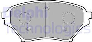 Delphi LP1761 - Kit de plaquettes de frein, frein à disque cwaw.fr