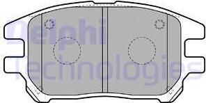 Delphi LP1768 - Kit de plaquettes de frein, frein à disque cwaw.fr