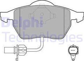 Delphi LP1706 - Kit de plaquettes de frein, frein à disque cwaw.fr