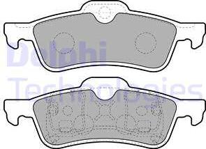 Delphi LP1712 - Kit de plaquettes de frein, frein à disque cwaw.fr