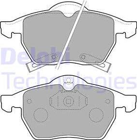 Delphi LP1731 - Kit de plaquettes de frein, frein à disque cwaw.fr