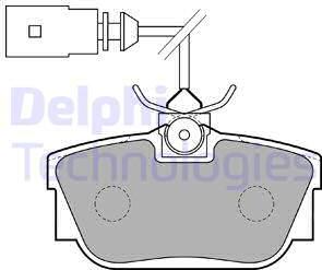 Delphi LP1733 - Kit de plaquettes de frein, frein à disque cwaw.fr