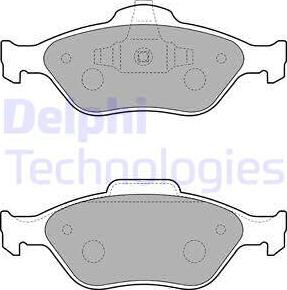 Delphi LP1729 - Kit de plaquettes de frein, frein à disque cwaw.fr