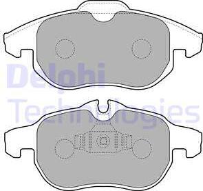 Delphi LP1723 - Kit de plaquettes de frein, frein à disque cwaw.fr