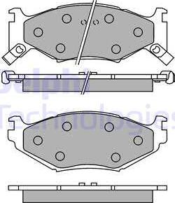 Delphi LP891 - Kit de plaquettes de frein, frein à disque cwaw.fr