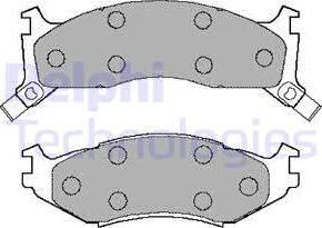 Delphi LP892 - Kit de plaquettes de frein, frein à disque cwaw.fr