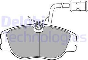 Delphi LP856 - Kit de plaquettes de frein, frein à disque cwaw.fr