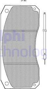 Delphi LP860 - Kit de plaquettes de frein, frein à disque cwaw.fr