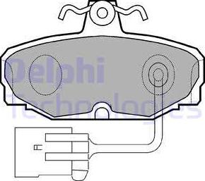 Delphi LP868 - Kit de plaquettes de frein, frein à disque cwaw.fr