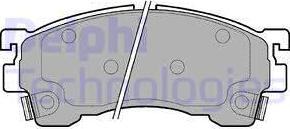 Delphi LP801 - Kit de plaquettes de frein, frein à disque cwaw.fr