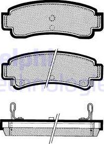 Delphi LP807 - Kit de plaquettes de frein, frein à disque cwaw.fr