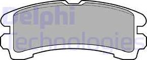 Delphi LP816 - Kit de plaquettes de frein, frein à disque cwaw.fr