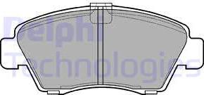 Delphi LP810 - Kit de plaquettes de frein, frein à disque cwaw.fr