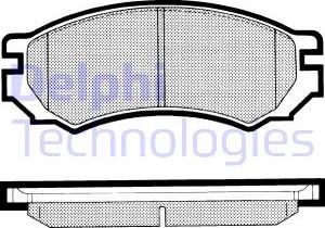 Delphi LP818 - Kit de plaquettes de frein, frein à disque cwaw.fr