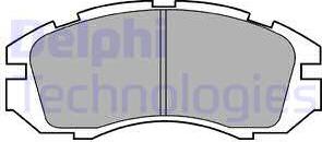 Delphi LP813 - Kit de plaquettes de frein, frein à disque cwaw.fr