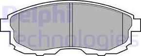 Delphi LP812 - Kit de plaquettes de frein, frein à disque cwaw.fr