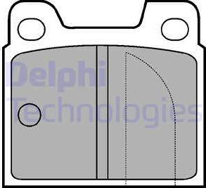 Delphi LP81 - Kit de plaquettes de frein, frein à disque cwaw.fr