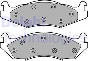 Delphi LP889 - Kit de plaquettes de frein, frein à disque cwaw.fr