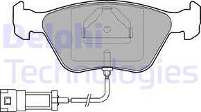 Delphi LP886 - Kit de plaquettes de frein, frein à disque cwaw.fr