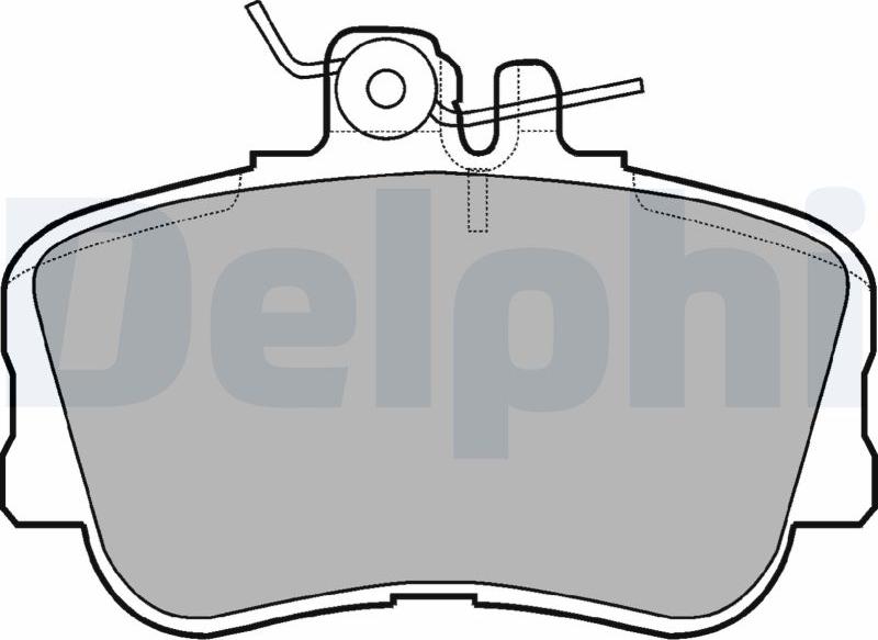 Delphi LP881-17B1 - Kit de plaquettes de frein, frein à disque cwaw.fr