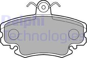 Delphi LP838 - Kit de plaquettes de frein, frein à disque cwaw.fr