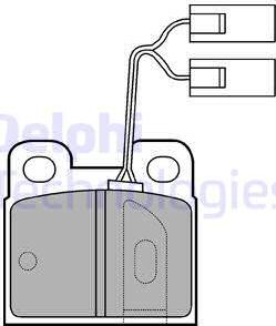 Delphi LP824 - Kit de plaquettes de frein, frein à disque cwaw.fr