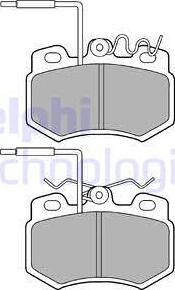 Delphi LP823 - Kit de plaquettes de frein, frein à disque cwaw.fr