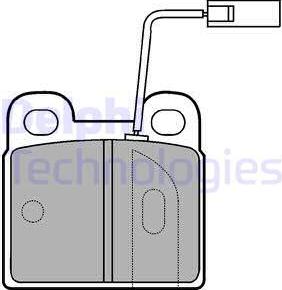 Delphi LP874 - Kit de plaquettes de frein, frein à disque cwaw.fr