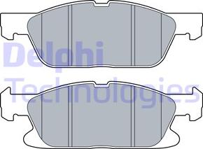 Delphi LP3536 - Kit de plaquettes de frein, frein à disque cwaw.fr