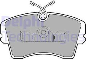 Delphi LP352 - Kit de plaquettes de frein, frein à disque cwaw.fr