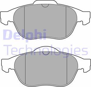 Delphi LP3691 - Kit de plaquettes de frein, frein à disque cwaw.fr