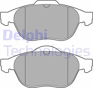 Delphi LP3692 - Kit de plaquettes de frein, frein à disque cwaw.fr