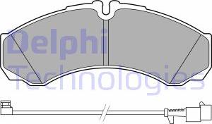 Delphi LP3658 - Kit de plaquettes de frein, frein à disque cwaw.fr