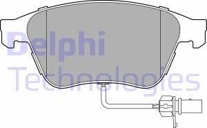 Delphi LP3667 - Kit de plaquettes de frein, frein à disque cwaw.fr