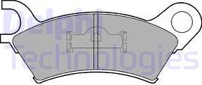 Delphi LP361 - Kit de plaquettes de frein, frein à disque cwaw.fr