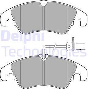 Delphi LP3152-18B1 - Kit de plaquettes de frein, frein à disque cwaw.fr