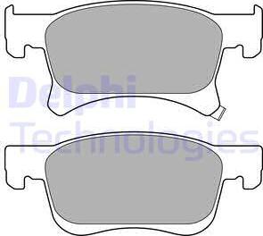 Delphi LP3164 - Kit de plaquettes de frein, frein à disque cwaw.fr