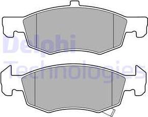 Delphi LP3163 - Kit de plaquettes de frein, frein à disque cwaw.fr