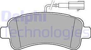 Delphi LP3185 - Kit de plaquettes de frein, frein à disque cwaw.fr