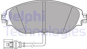 Delphi LP3389-18B1 - Kit de plaquettes de frein, frein à disque cwaw.fr