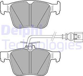 Delphi LP3267 - Kit de plaquettes de frein, frein à disque cwaw.fr