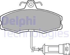 Delphi LP249 - Kit de plaquettes de frein, frein à disque cwaw.fr