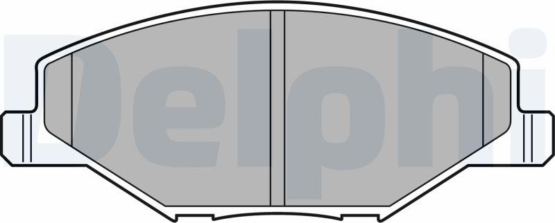 Delphi LP2444-17B1 - Kit de plaquettes de frein, frein à disque cwaw.fr